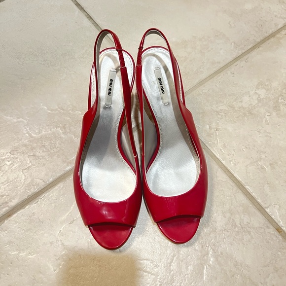 Miu Miu Pink Sandal Heels Size 36 - Picture 1 of 3